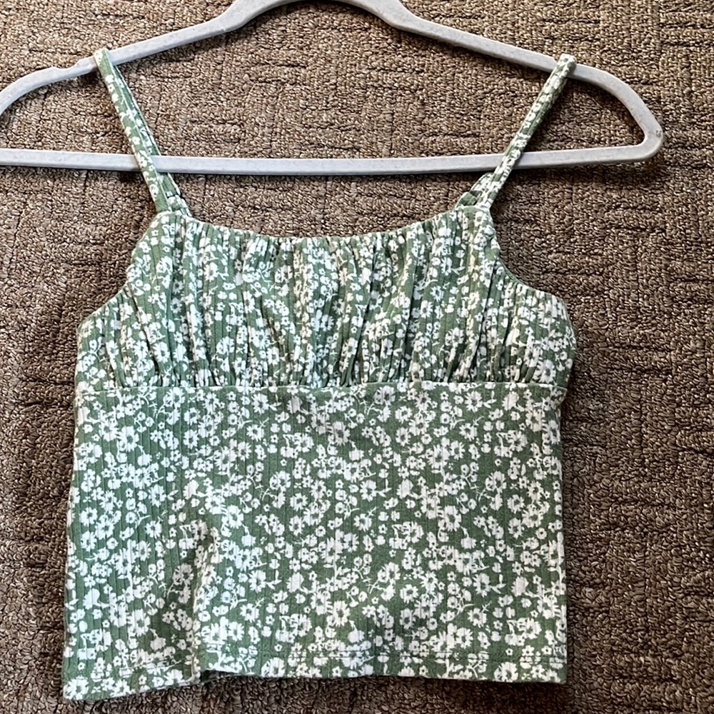 Green Crop Top
